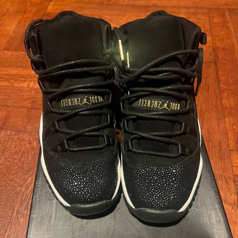 Black Sneakers with Gold Details